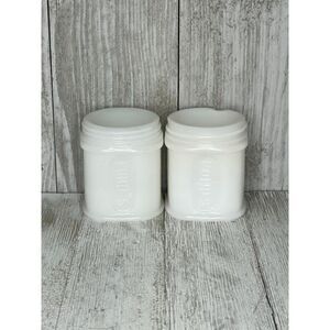2 Vintage Milk Glass Ponds Cold Cream Jars